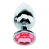 Generique Plug Bijou Strass Rose - SMALL 6.5 x 2.7cm